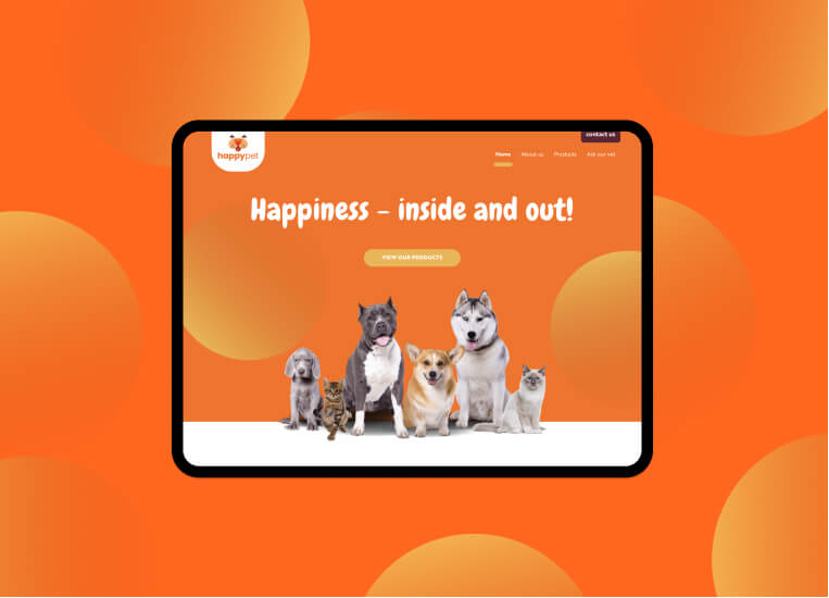 Happy Pet Products Dthree Digital Top site Design & Development
